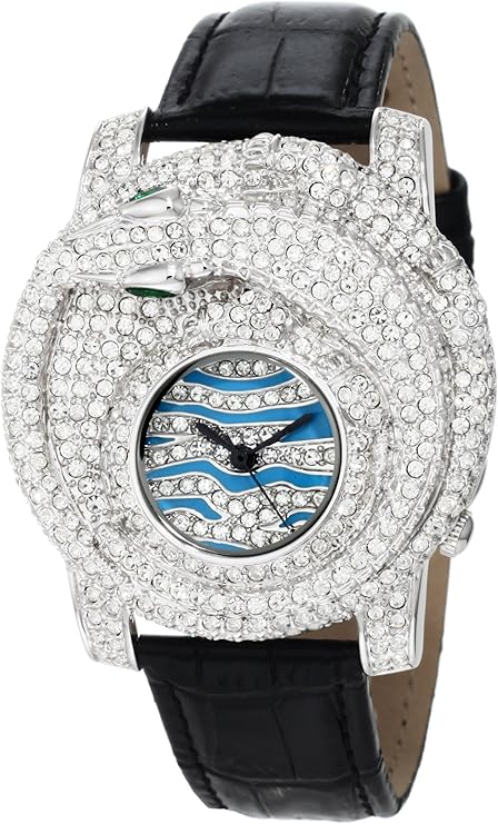 Croton Women's Crystal Crocodile with Pave Dial Watch