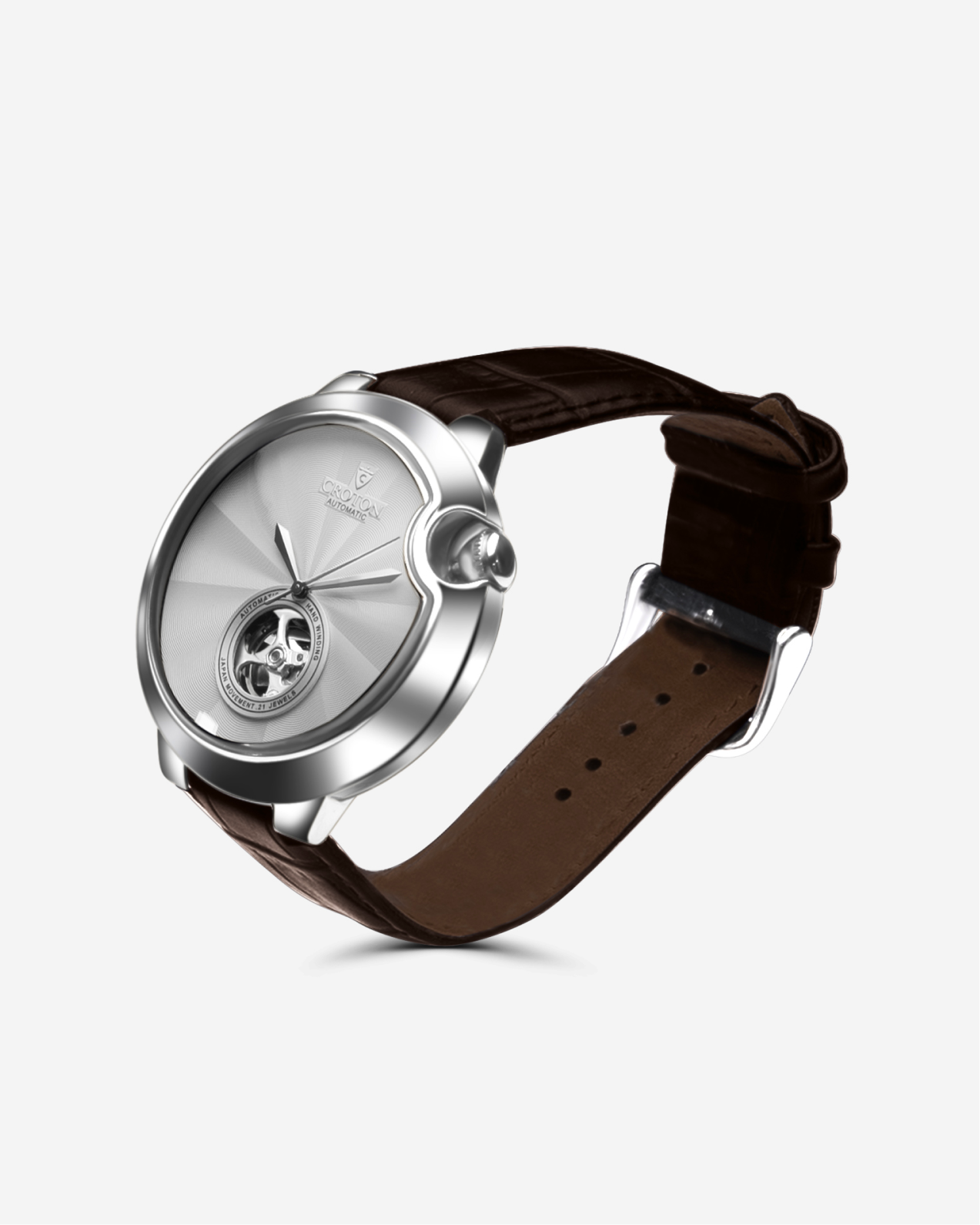 #color_WHITE DIAL & BROWN LEATHER STRAP