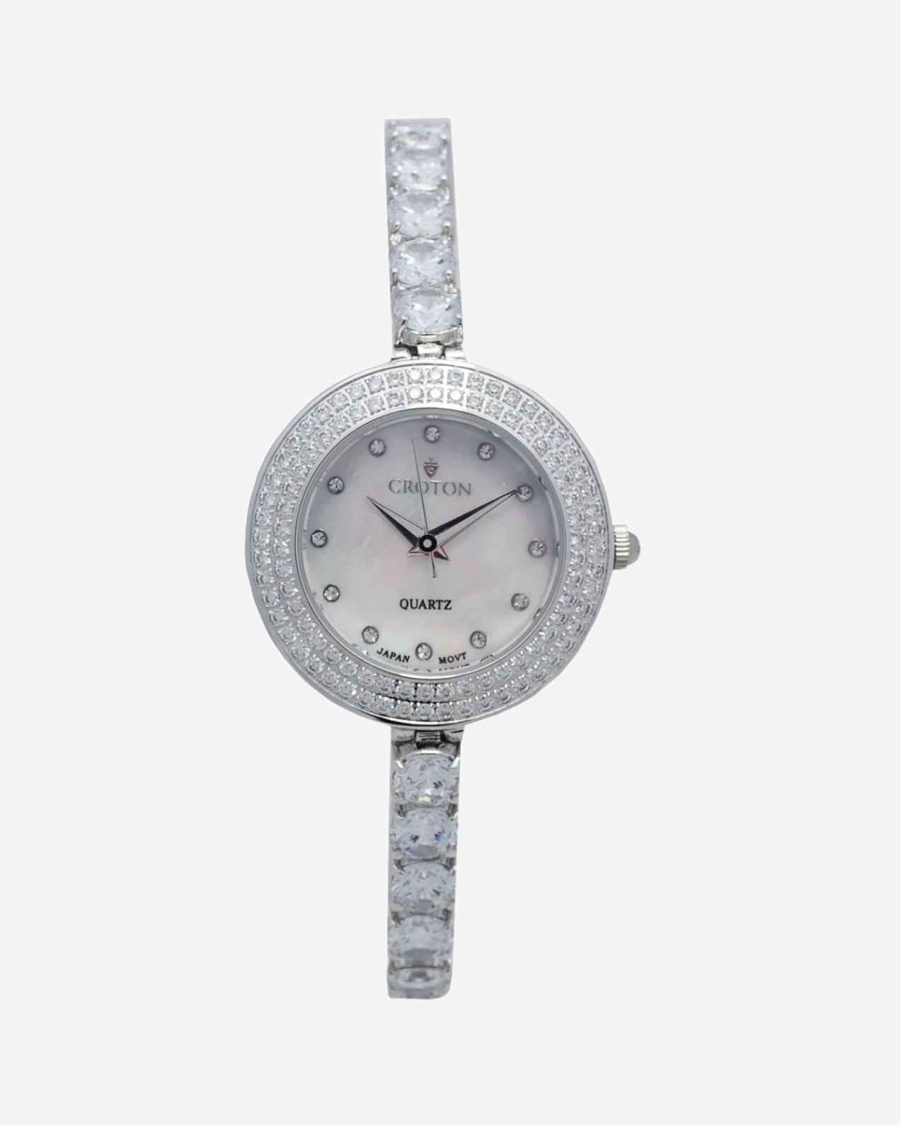 Ladies Silvertone Bolero  CZ Watch and Bracelet set
