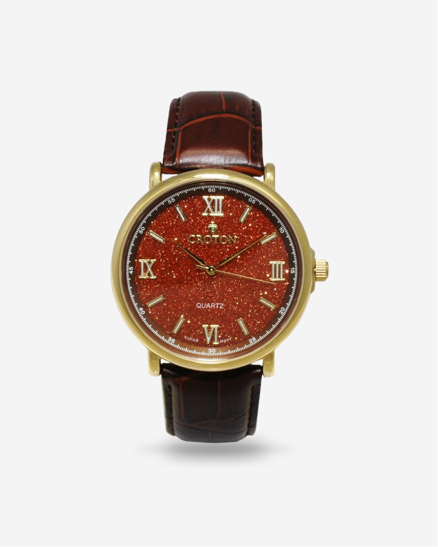 Quartz watch leather band hotsell