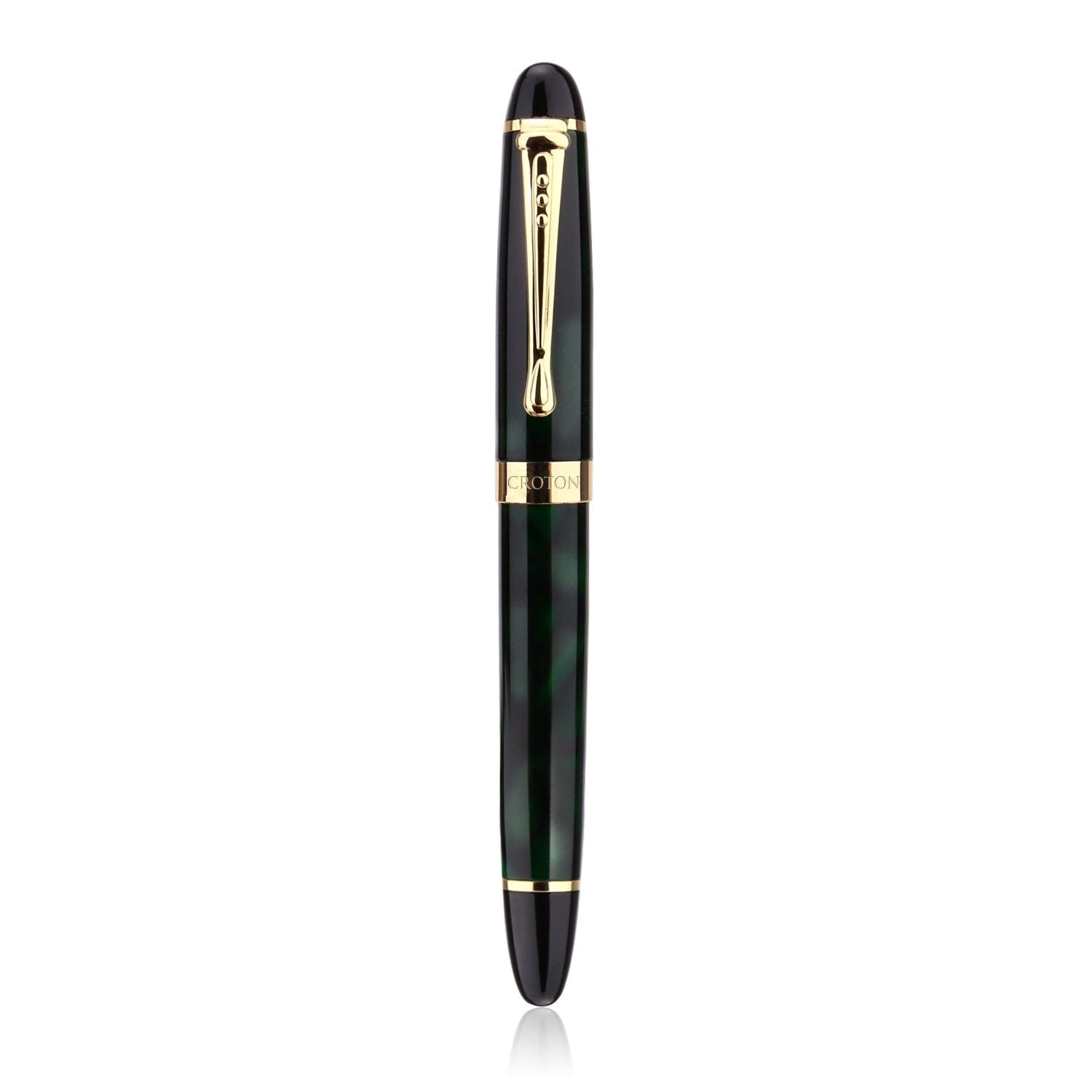 Croton Fountain Pen Green Marbleized - CROTON GROUP