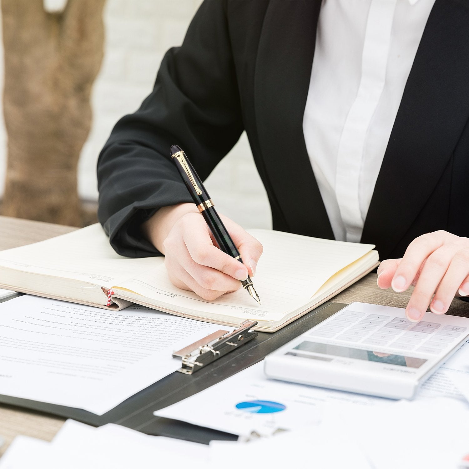 Croton Fountain Pen Green Marbleized - CROTON GROUP