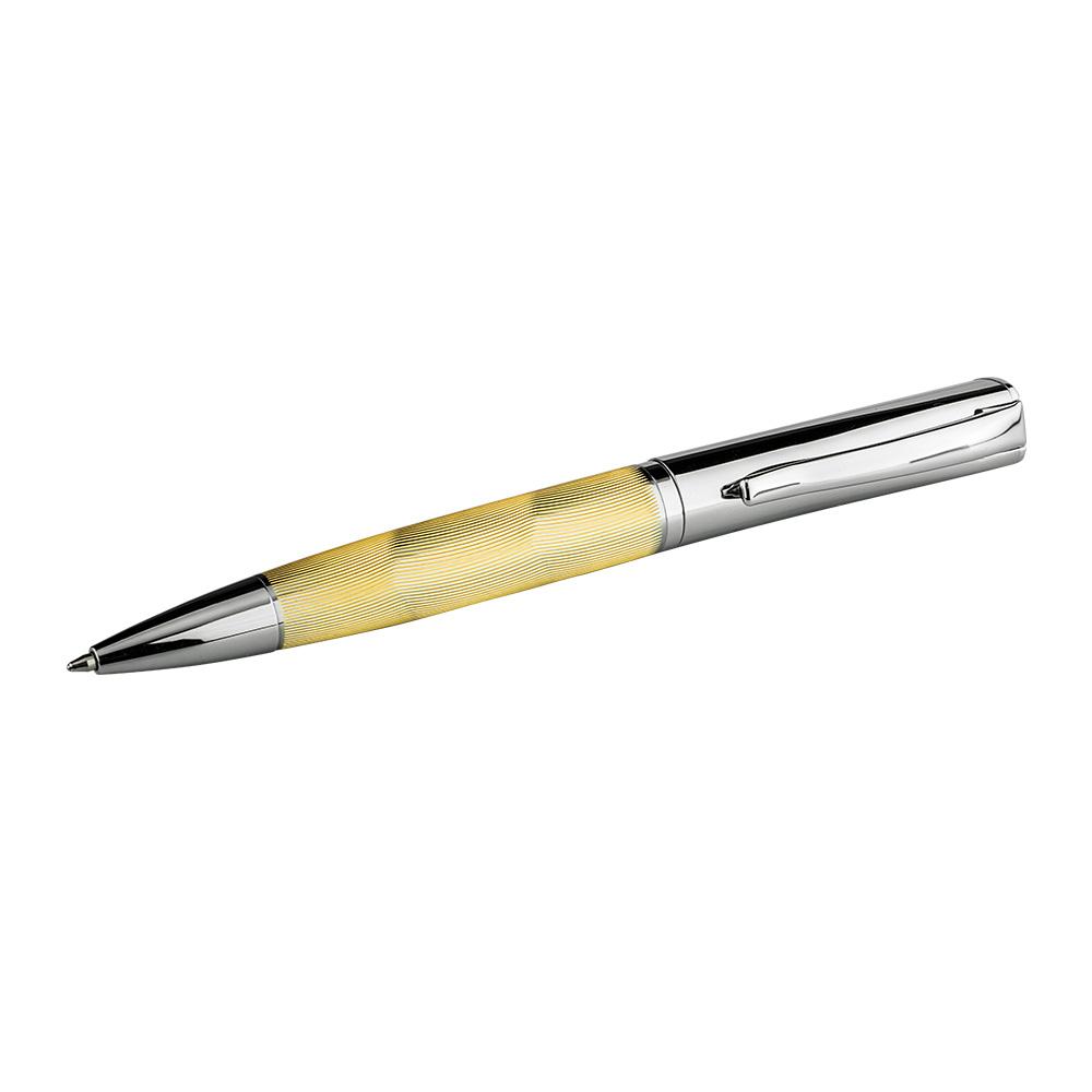 Goldtone Ballpen with Carved Lines and Painted Oil - CROTON GROUP