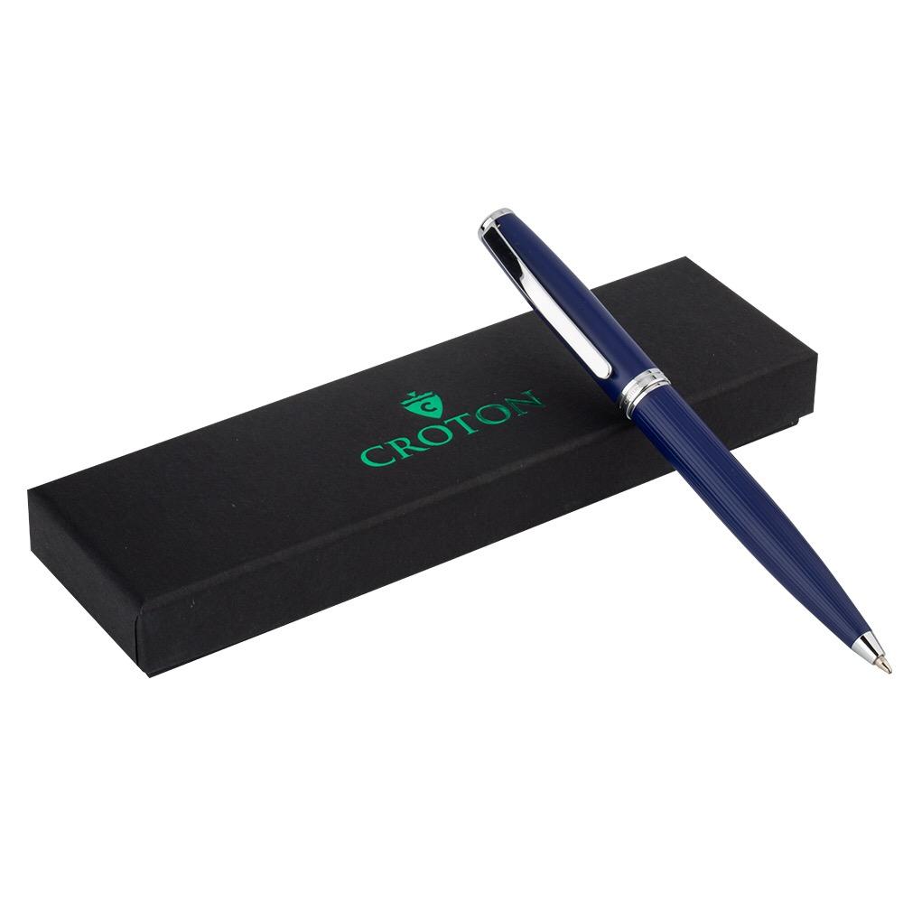 Blue color Ballpoint pen with chrome accents - CROTON GROUP
