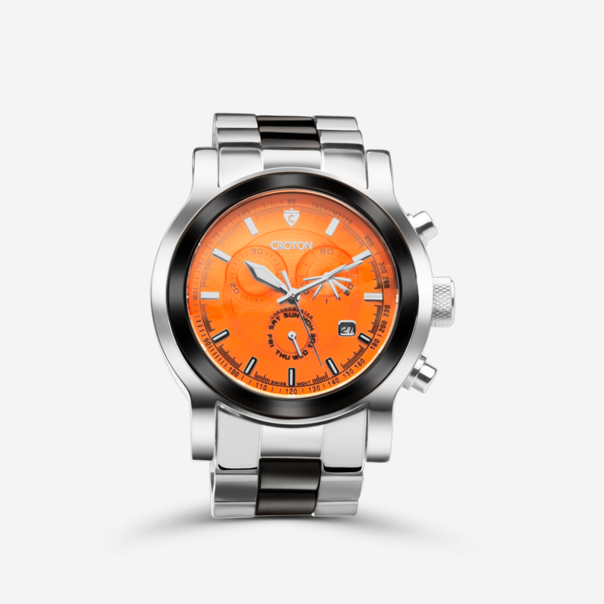 MILLENIUM Croton Men's Swiss Quartz Stainless Steel & Ceramic MILLENIUM Croton Men's Swiss Quartz Stainless Steel & Ceramic
