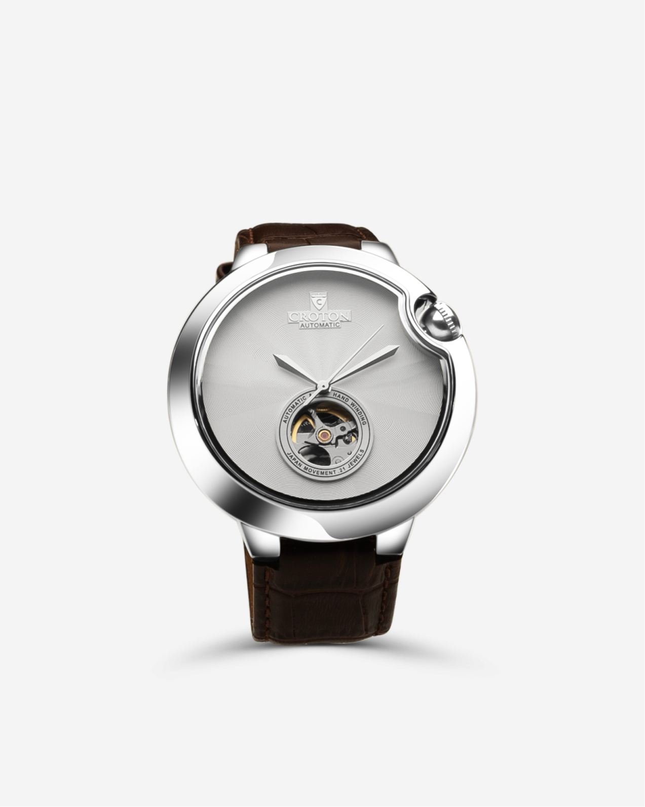 #color_WHITE DIAL & BROWN LEATHER STRAP
