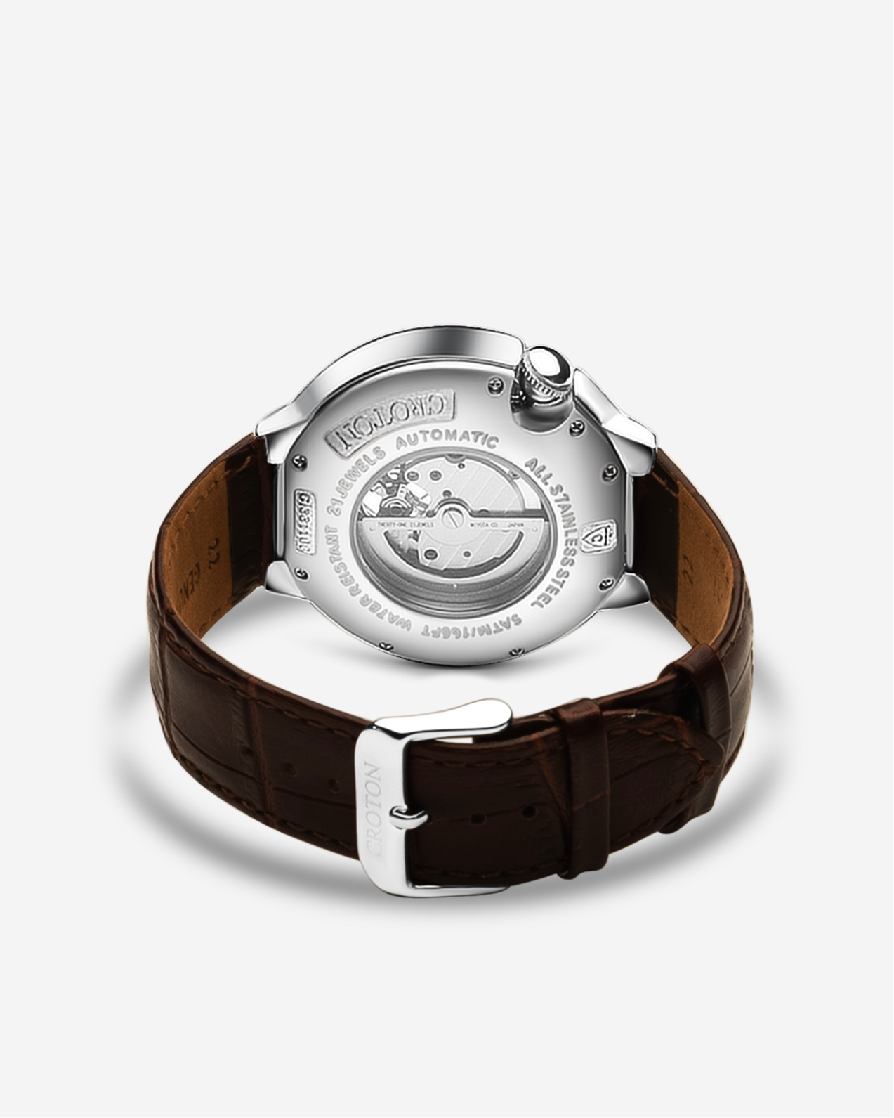 #color_WHITE DIAL & BROWN LEATHER STRAP