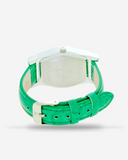 Ladies Quartz Malachite & Mother of Pearl Dial Watch with Crystal Bezel