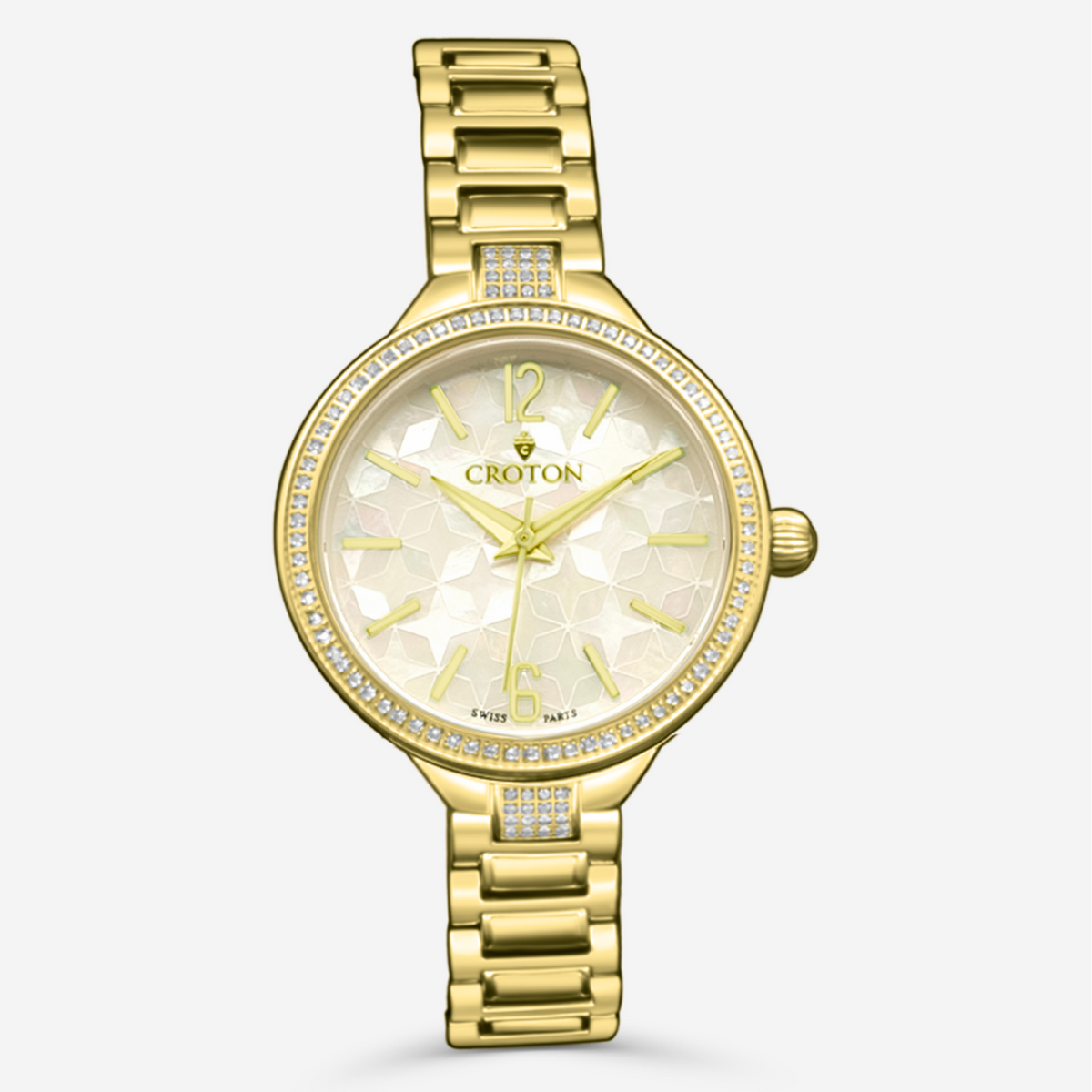 Vtg Radiance by Croton Watch Women Silver Gold Two Tone Date