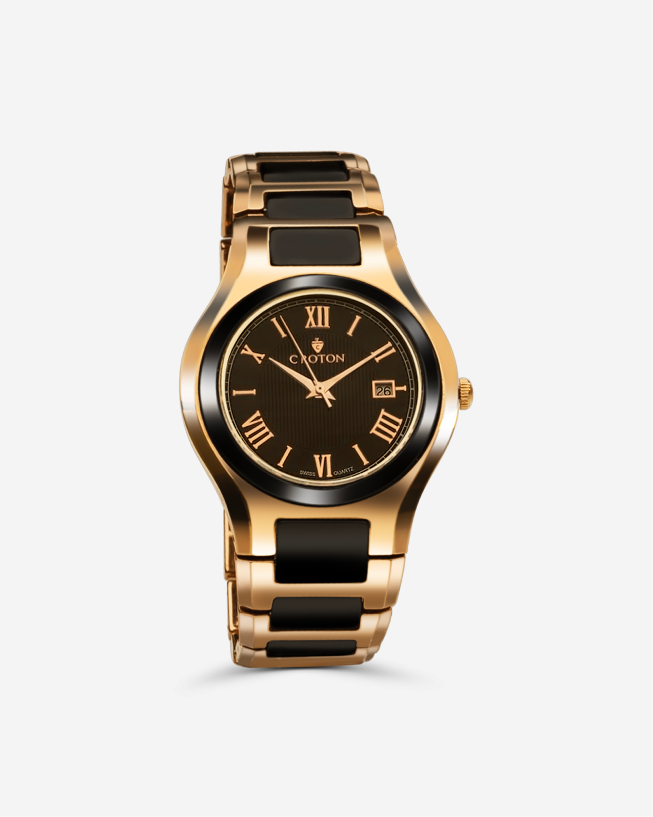 Croton Men s Millennium Tungsten Ceramic Swiss Quartz Watch with D