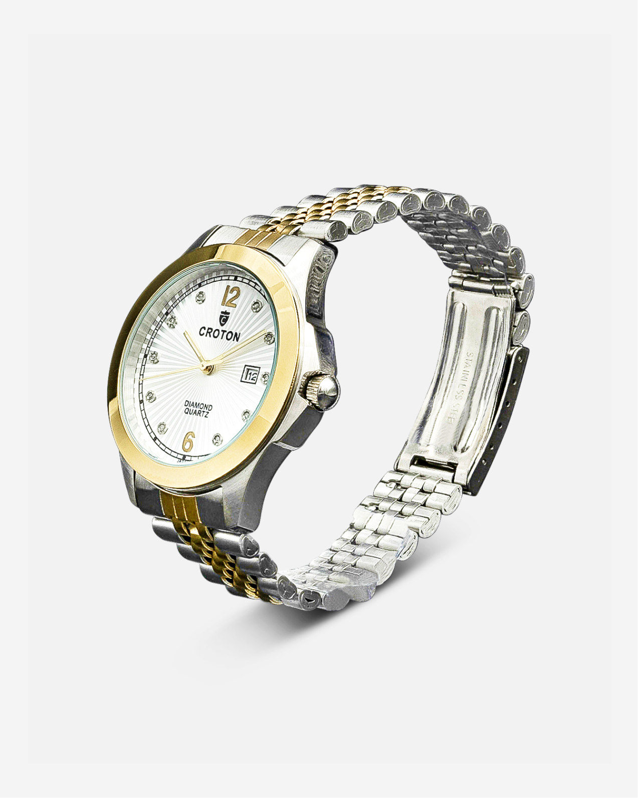 Croton diamond deals quartz watch mens