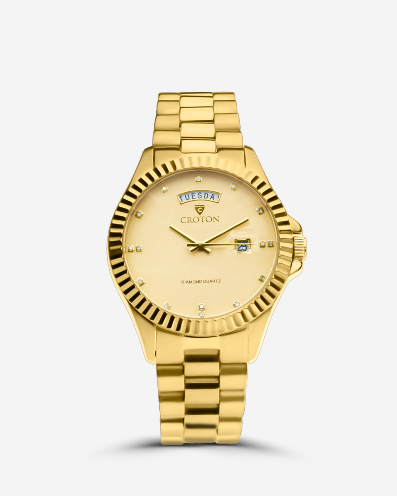 Day & Date Men's Diamond Marker Watch
