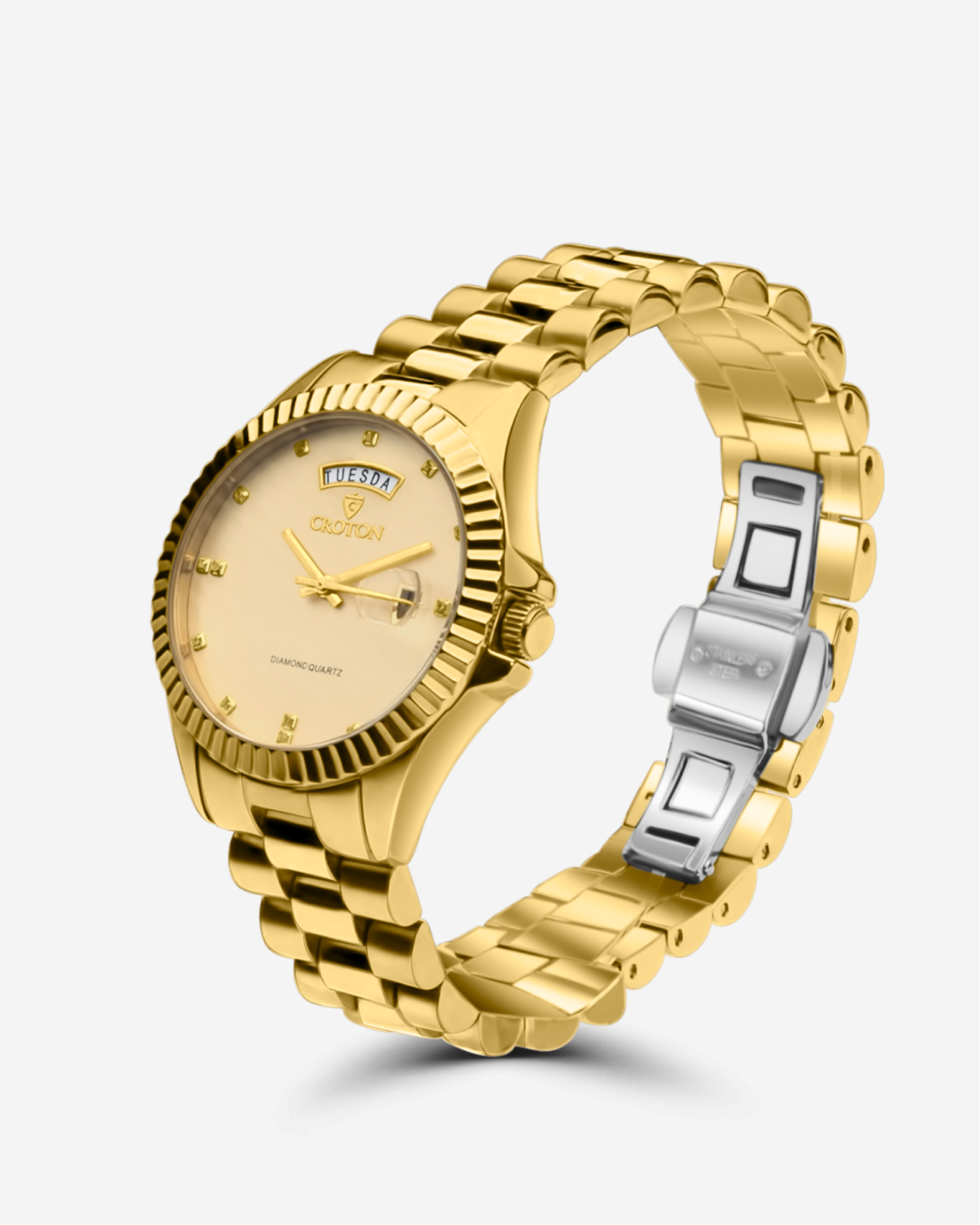 Day & Date Men's Diamond Marker Watch