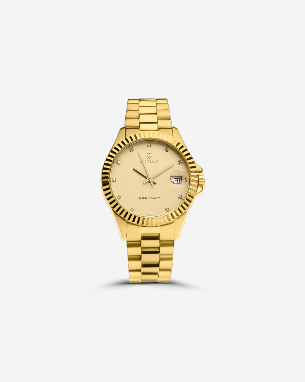 Montre Femme Croton Equator - Or 18 Carats Et Acier - Mouvement Suisse Quartz - étanche