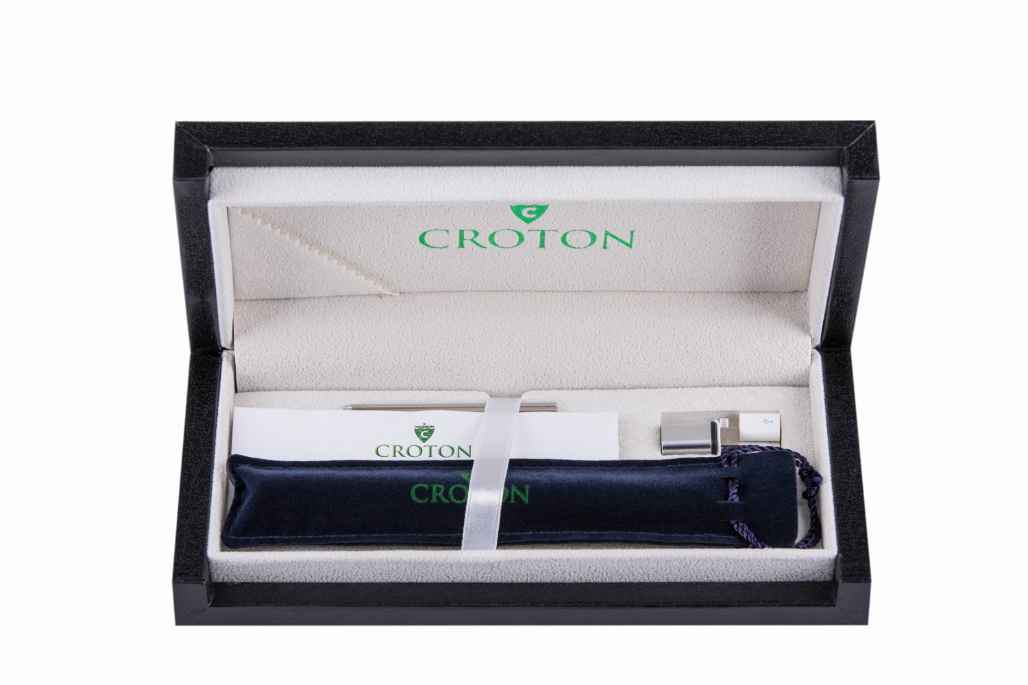 Croton Charger Power Bank 1,100MAH Ballpoint Silver Gray Pen - CROTON GROUP