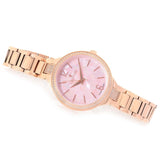 Rosetone Swiss Quartz Watch with White Topaz Bezel & Mosaic Mother of Pearl Dial - CROTON GROUP
