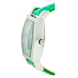 Ladies Quartz Malachite & Mother of Pearl Dial Watch with Crystal Bezel