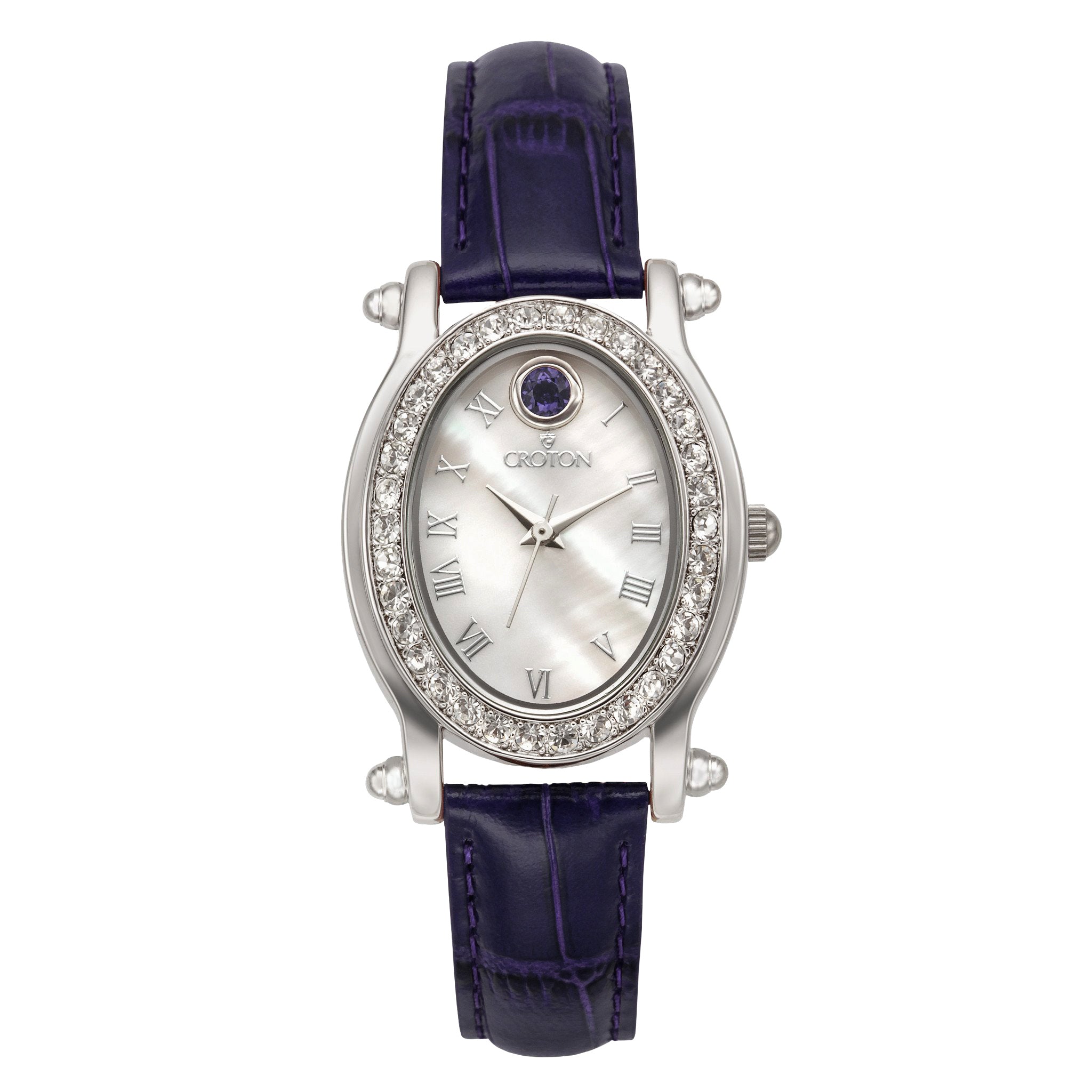 Croton Ladies "Ballroom" Birthstone Watch with Mother of Pearl Dial