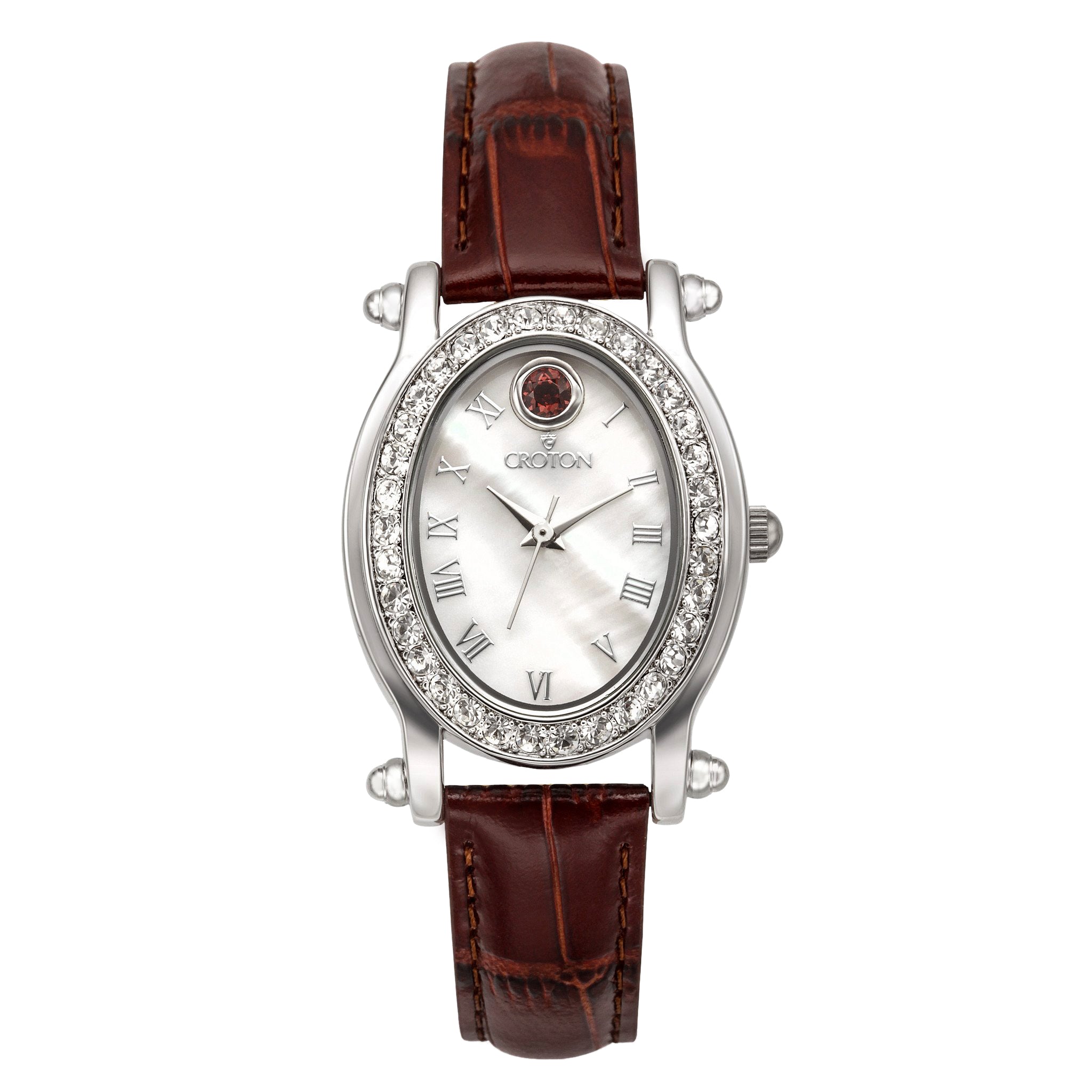 Croton Ladies "Ballroom" Birthstone Watch with Mother of Pearl Dial