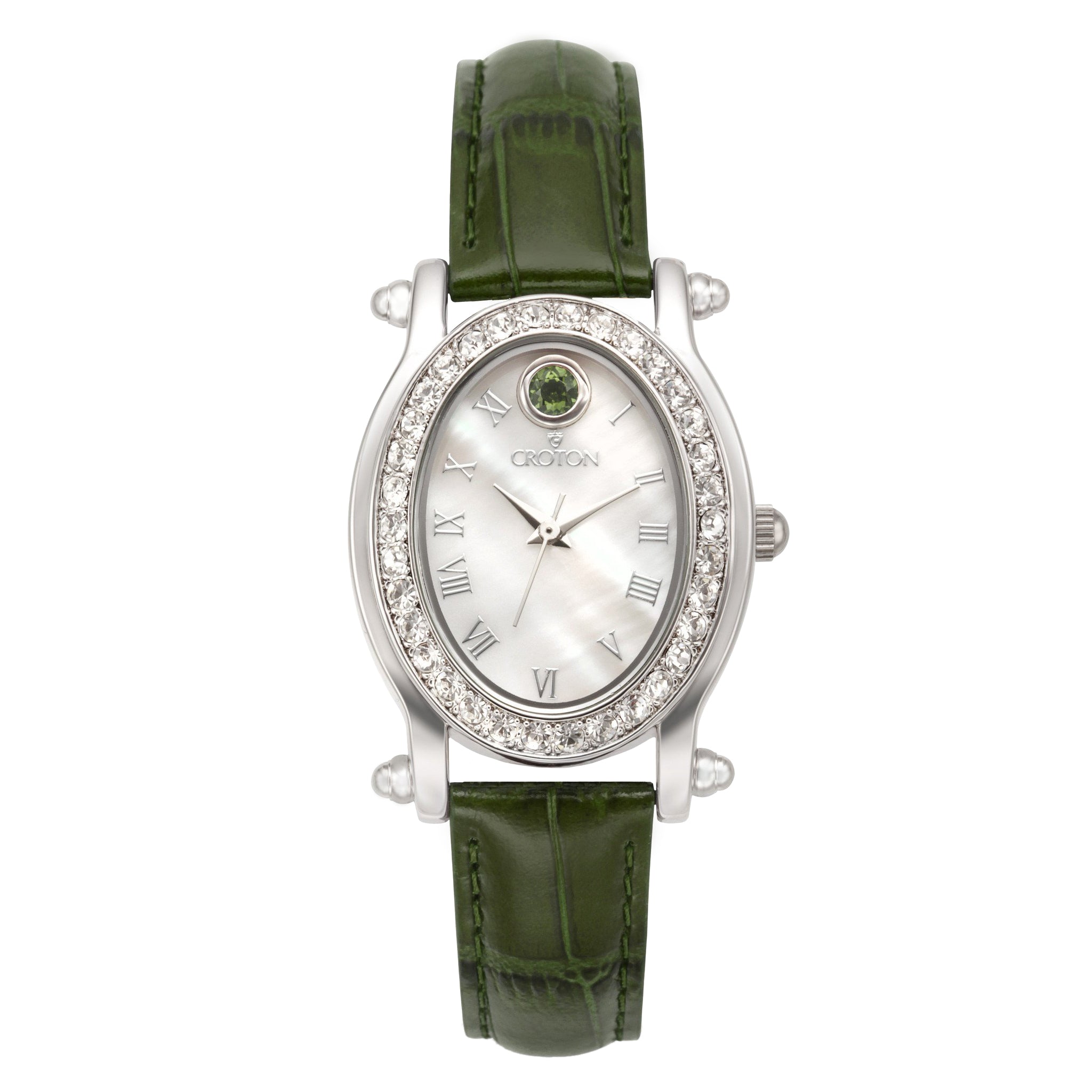 Croton Ladies "Ballroom" Birthstone Watch with Mother of Pearl Dial