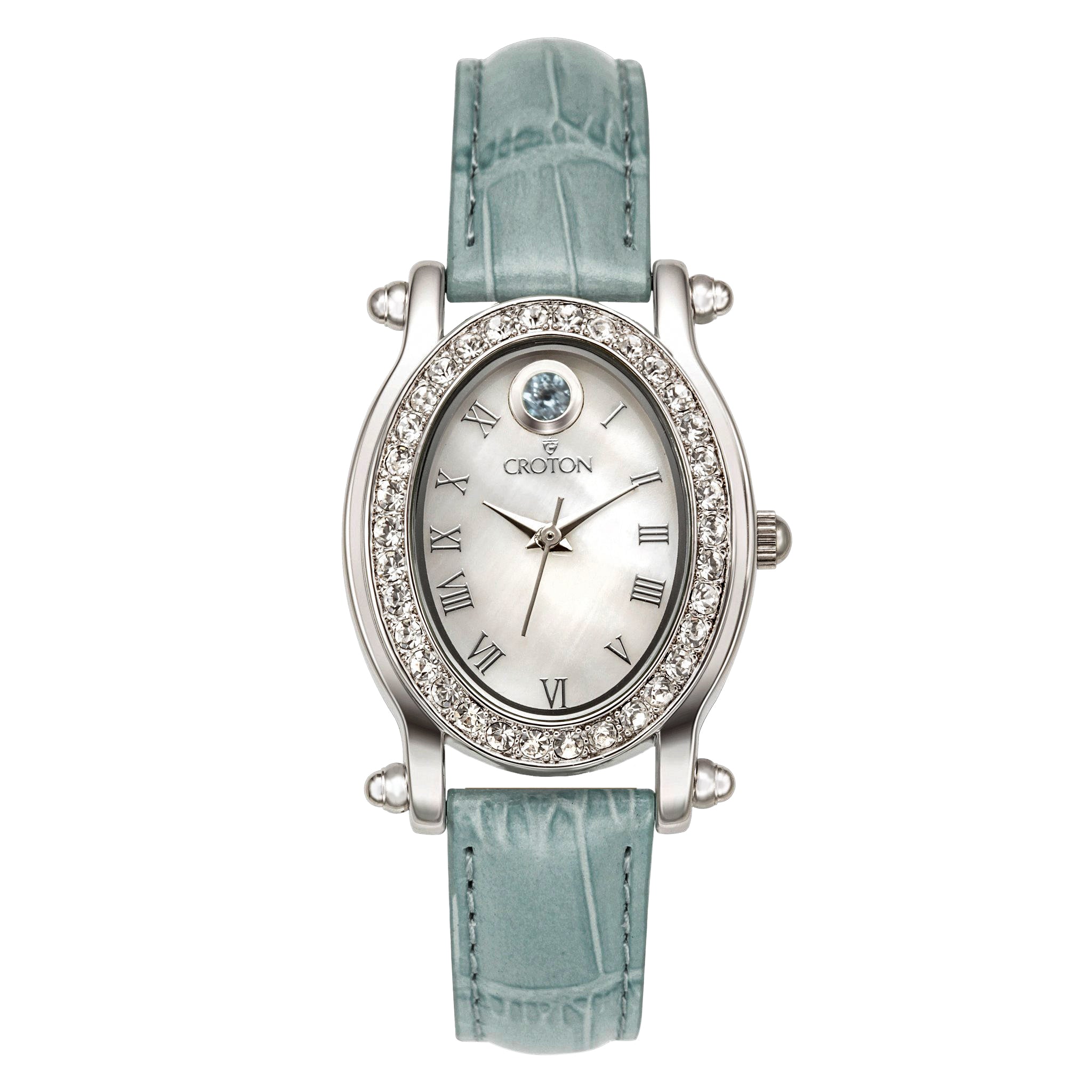 Croton Ladies "Ballroom" Birthstone Watch with Mother of Pearl Dial
