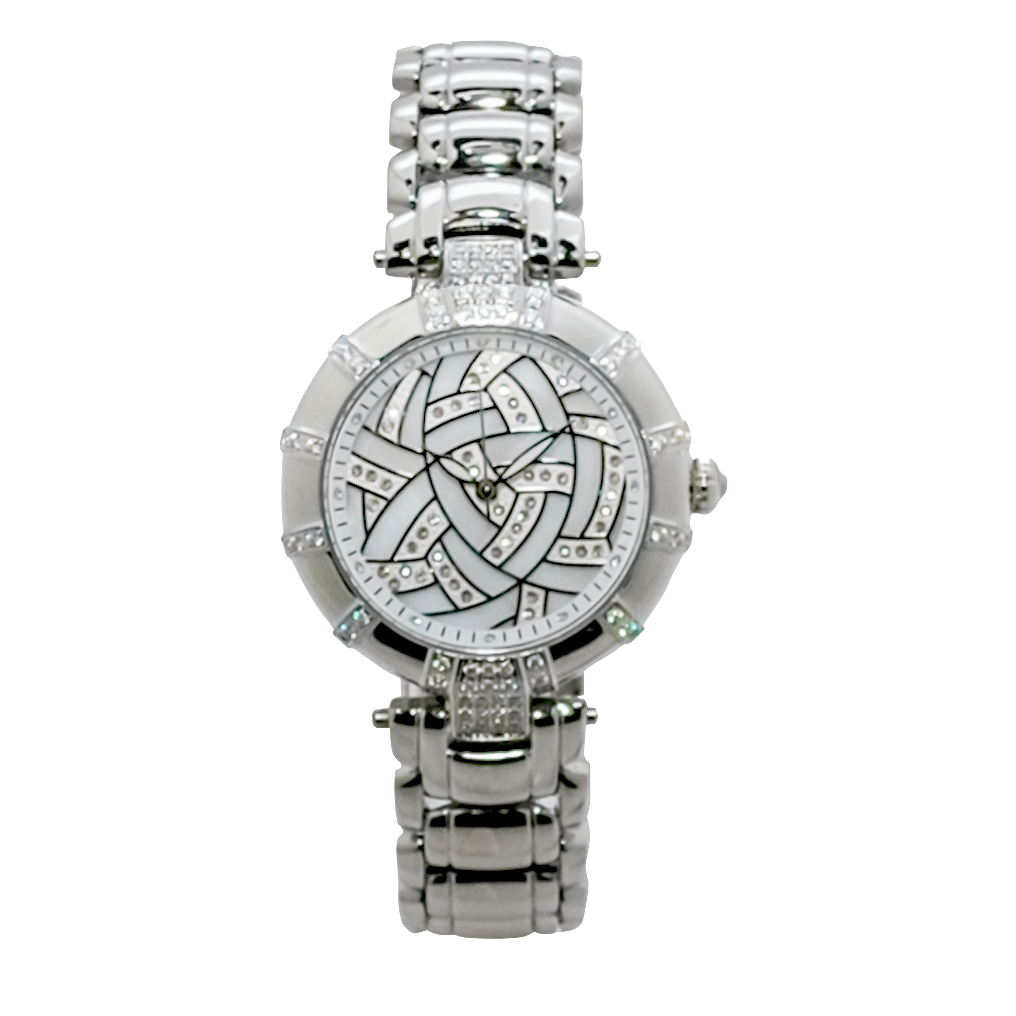 Croton Women’s Silvertone Quartz Crystal Accented Bracelet Watch