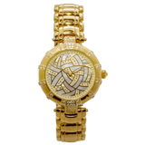 Croton Women’s Goldtone Quartz Crystal Accented Bracelet Watch