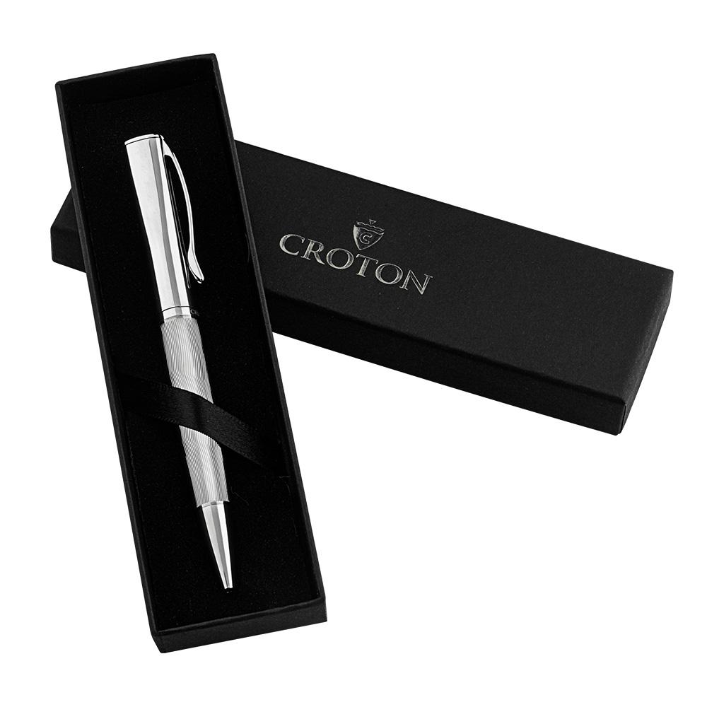 Gray Ballpen with Carved Lines and Painted Oil - CROTON GROUP