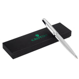 Silver color Ballpoint pen with chrome accents