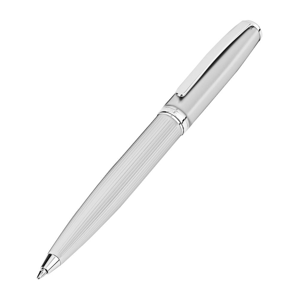 Silver color Ballpoint pen with chrome accents