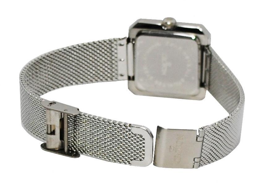 Ladies All Stainless Steel Silvertone Mesh Bracelet Watch with Purple Dial - CROTON GROUP